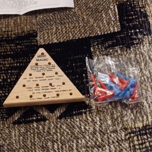 $4 Add-on Mind Magic Wooden Board & Peg Brainteaser Game